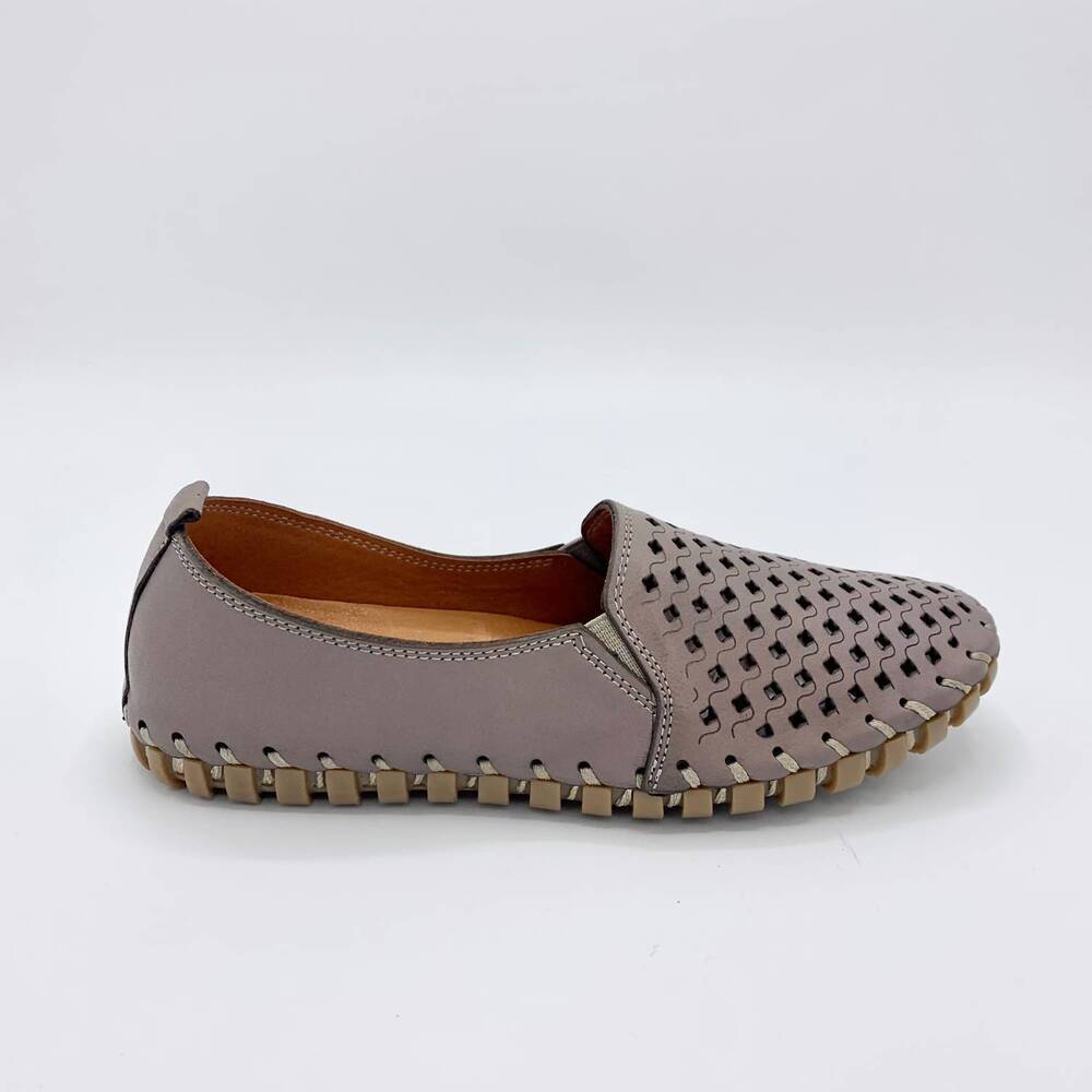 NEW GELATO women's theist slip-on shoes in dark stone